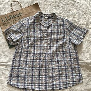 LL Bean Seersucker Shirt